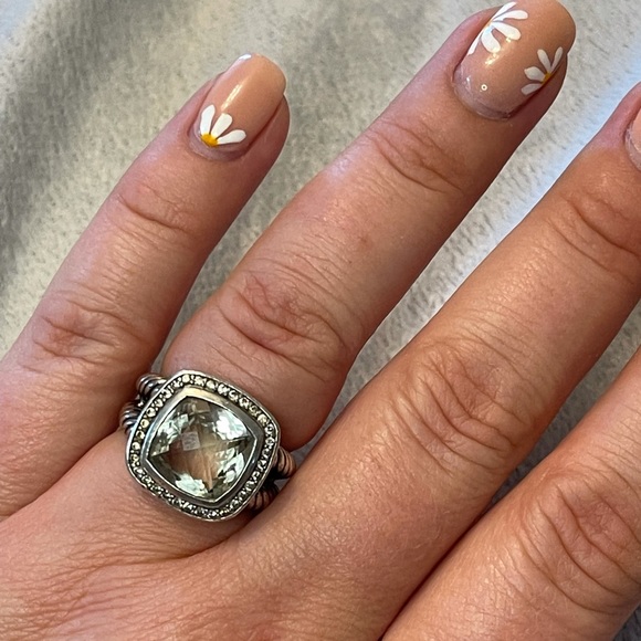 David Yurman Albion Ring: Prasiolite & Diamonds - Picture 3 of 7